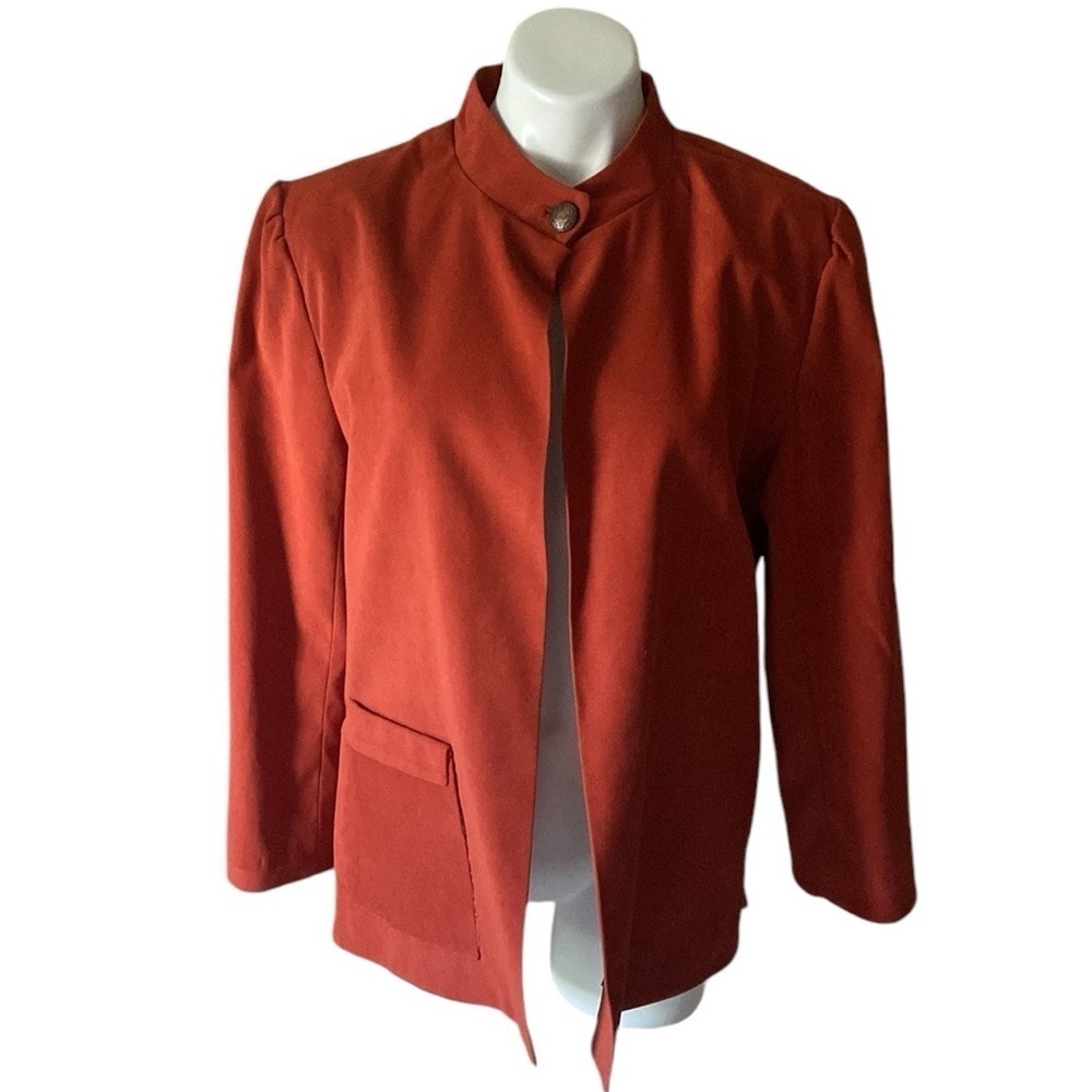 Handmade Ardelia’s Pumpkin Orange Open Front Jacket Fall Size 18